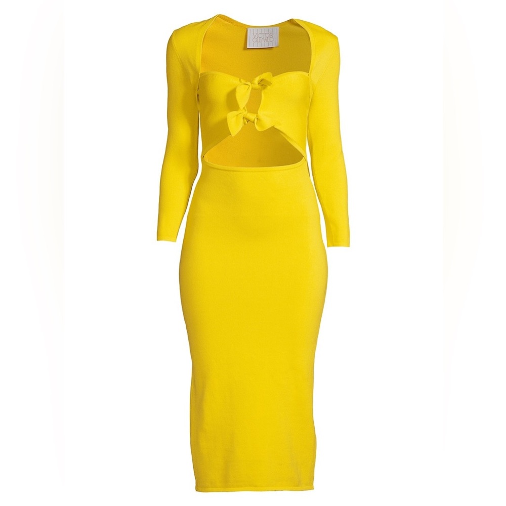 Victor Glemaud Knotted-Front Midi-Dress